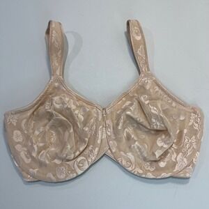 Wacoal Lace‎ Floral Full Figure Comfort Underwire Bra Beige 38DDD 85567